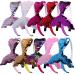 10pcs Girls Headbands Sequins Mermaid Party Hairbands Reversible Fish Tail Headband with Pearl Hair Accessories for Toddlers Kids Children