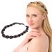 DIGUAN Thin Synthetic Hair Braided Headband Hairpiece Women Girl Beauty Accessory (Brunette Brown)