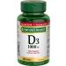 Nature's Bounty Vitamin D3 1000IU Supplement Helps Maintain Immune Function Bones and Teeth 250 Softgels