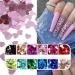 Shop Gzmayuen Heart Glitter Sequins for Valentine's Day Nail Art | 12 Colors 3D Sparkle Heart Shape Flakes & Stickers - Perfect for Nail Decoration - Buy Online on GoSupps.com