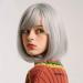 Short Silver Bob Wig for Women | Synthetic Curly & Straight Styles | Cosplay Party & Vintage Looks | International Shipping - Buy Online on GoSupps.com