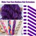 Colored Hair Extensions Clip In | 22 Inch Purple Highlights for Girls & Women | 10 PCS Colorful Straight Hair Accessories - Buy Online on GoSupps.com