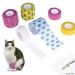 Self -adhering bandage - sports injury wrap tape for cats - 6 -pack - supports muscles and joints - easy to use and tear - not adhering to hair - elastic water -repellent for cats: 6 pieces