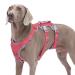 Huntboo escape dishes for dogs dog harness without escaping dog dishes without pulling for large dogs with handle reflective durable adjustable vest for walks training (red XL) red (pack with 1)