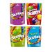 Assorted Sweet Skittles Fruit Flavoured Sharing Pouch - Skittles Wild Berry 136g Fruits Giants 132g Crazy Sours 136g Skittles Tropical 152g (4 Packs)
