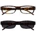 The Reading Glasses Company Brown Lightweight Readers With UV400 Sun Readers Value Twin Pack Men Women RS32-2 +3.00