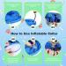 ANWA Inflatable Pet Recovery Collar - Adjustable Dog & Cat Cone for Surgery - Blue, Medium - Buy Online on GoSupps.com