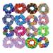 16 Pieces Shiny Metallic Scrunchies AUERVO Hair Scrunchies Sparkle Scrunchy Colorful Hair Ties Ropes Elastic Ponytail Holder for Girls and Women