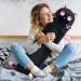 Mewaii 44in Long Cat Plush Pillow - Cute Stuffed Animal Squishy Toy for Kids (Pink & Black) - Buy Online on GoSupps.com