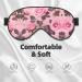 Pretty Pink Roses Eye Mask - Soft Adjustable Unisex Sleeping Mask for Nighttime Comfort - Buy Online on GoSupps.com
