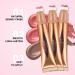 Lisara Highlighter Beauty Wand - Creamy White Liquid Highlighter Stick with Cushion Applicator for Face & Body - Lightweight & Blendable Silky Smooth Formula - Buy Online on GoSupps.com