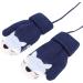 Baby Toddler Cute Fox Knitted Magic Mittens with Furry Lining - Dark Blue | Boys & Girls 1-3 Years - Buy Online on GoSupps.com