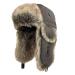 Kurhatic Winter Trapper Hat,Warm Faux Fur Aviator Hat,Russian Trooper Hunting Ski Hat with Ear Flaps for Men & Women Brown-2 Large