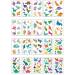 20 Sheets Dinosaur Temporary Tattoo  Fake Dinosaur Tattoo Face Body Stickers  Great for Dinosaur Birthday Party Favors Supplies for Adult Children Boys and Girls