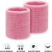 Absorbent Pink Wrist Welding Straps | Cotton Sports Wrist Bands for Men Women & Children | Ideal for Football Basketball Tennis & Gymnastics - Buy Online on GoSupps.com