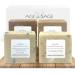 All Natural Mens Soap Bar - Bath Body Soap Gift Sets for Men - Handmade Organic Bar Soap Box - Exfoliating Natural Man Soap for Men - Moisturizing Scented Bath Soap Bars by Age of Sage (4 Pack) Masculine