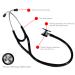 Buy EMI Platinum Series Deluxe Black Cardiology Stethoscope ESC-333 | Pressure Sensitive Diaphragm | International Shipping Available - Buy Online on GoSupps.com