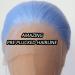 Tawarm Long Light Blue Wig for Black Women | Synthetic Lace Front Glue-Free Hand-Knotted Daily Wear & Cosplay | 33 x 7.6 cm Straight Style - Buy Online on GoSupps.com