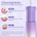 Portable Water Flosser Kit | Cordless Rechargeable Mini Oral Irrigator with DIY Mode | 5 Jet Tips | IPX7 Waterproof | for Travel and Home - Mini Purple - Buy Online on GoSupps.com