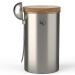 KC Kitchen & Co. Coffee Jar with Spoon for 250 g Coffee Beans (Silver)
