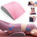 Joligaea neck and back extensor back extension and neck extension 2 in 1 back stretching the device pillow lumbar spine support pink