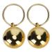 Crisp Sound Round Charm Extra Pair of Cat & Dog Brass Portable Bells Collar Charm Bells for Save Birds & Wildlife(Gold)