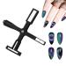 Goiern 5 in 1 nail magnet tool nail art tool magnetic pencil diy magic 3D magnet stick set use with cat eye gel powder or nail polish magnetic pen cat eye pen (black)