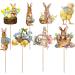 Cake Topper for Easter | Cupcake Bunny Topper Paper Pick - Vivid Cake Toppers Spring Party Supplies for Photo Booth Background Candy Box Photo Wall Neecs - Buy Online on GoSupps.com