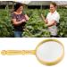 Magnifying Glass 6X Retro Gold Optical Full Metal 75mm Reading Magnifying Glass for Elderly People Microscope - Buy Online on GoSupps.com