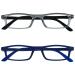 The Reading Glasses Company Matt Grey Black Navy Blue Lightweight Readers Value 2 Pack Men Women RR17-73 +2.50 +2.50 Diopters