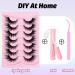 Veleasha Cat Eye Lashes Kit - 7 Fluffy Faux Mink Eyelashes with Glue & Tweezer | Natural Look Wispy Fox Eye Extensions - Buy Online on GoSupps.com