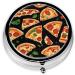 Pizza 3D Printed Mini Round Pill Box | 3 Compartment Medicine Organizer | Portable Travel Pill Case for Home & Office - Buy Online on GoSupps.com