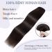 Real Hair Clip-In Extensions - 1PC 5 Clips Thick 7A Human Hair - Dark Brown 02# - Soft & Lightweight 25cm 65g - Buy Online on GoSupps.com