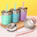 Tiblue Kids Stainless Steel Cups - Spill Proof Tumblers with Silicone Straw and Leak Proof Lids - BPA Free Snack Cups for Toddlers (4 Pack, 8oz Multicolor) - Buy Online on GoSupps.com