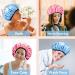 Auban Adjustable Extra Large Shower Cap for Women - Reusable Waterproof Hair Cap in 3 Colors - Buy Online on GoSupps.com