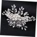 FRCOLOR 1pc Flower Crystal Ab Rhinestones Wedding Headpiece Metal Hair Claw Clips Crystal Vintage Bridal Hair Clips Silver Barrettes Hair Accessories Tiara Manual Bride Comb - Buy Online on GoSupps.com
