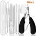 Ingrown Toenail Tool Kit (10PCS) - Premium Foot Treatment for Thick Nails and Ingrown Toenails - Professional Podiatrist Toe Nail Set - Buy Online on GoSupps.com