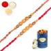 Ghasitaram Gifts Rakhi for Brother Rakhis Online - Set of 2-Nbh245 Rakhis with 100 GMS of Dryfruits Mix Can Rakhi with 100 gms of Dryfruits Mix Can
