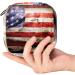 Retro American Flag Menstruation Pad Bag with Zipper | Women's Napkin & Tampon Collection Bags - Buy Online on GoSupps.com