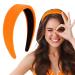 BOFUNX Headband Orange Headband Wide Hairband Headband Hair Accessories for Women Girls