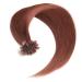 100% Remy Real Hair Chestnut Bonding Extensions - 100 Strands U-Tip Keratin Hair Extensions #33 - 30cm Long Smooth Strands - Buy Online on GoSupps.com