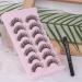 TNFVLONEINS 3D Wispy Mink Lashes with Clear Band and Liquid Eyeliner - 7 Pairs of Natural-Looking Fluffy Cat Eye Fake Eyelashes, 17mm Extensions Effect - Black - Buy Online on GoSupps.com