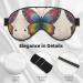 SSIMOO Rainbow Butterfly Print Eye Mask - Ultra-Soft Light-Blocking for Restful Sleep | International Shipping - Buy Online on GoSupps.com