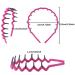 Duufin 12 Pieces Zigzag Headbands - Non-slip Plastic Sharks Tooth Comb Headbands for Girls and Women - 12 Colors - Buy Online on GoSupps.com