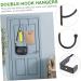 Holibanna 2pcs Over Hangers Hook Iron Bathroom Hanger Hooks No-Punching Door Towel Double-Hook Coat Wall - Buy Online on GoSupps.com