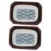 Zerodeko Plates 2pcs Sea Ripple Seasoning Dish Soybean Vintage Ceramics Ceramic Sauce Dish