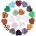 Kioiner 20 Pcs Heart Shape Stones 2 cm Love Heart Healing Crystal Stones Natural Heart Worry Stones Chakras Stones for Women Yoga Witchcraft Meditation Stress Reiki Energy Balancing Home Decoration