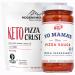 Yo Mama's Keto Pizza Sauce & Keto Pizza Crust Bundle - Just 1g Net Carbs Per Slice - The Easy Keto Pizza Night Kit - Incredible Pizza Taste and Texture - Low Carb - Zero Added Sugar - Low Sodium - Non-GMO (One 12.5 oz. Jar Yo Mama's Pizza Sauce, One Pouch