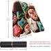 Stylish Leather Lipstick Case & Organizer with Mirror - Mini Lip Gloss Holder Bag with Assorted Cookie Pattern - International Shipping Available - Buy Online on GoSupps.com
