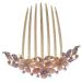 Gogogmee Opal Comb Styling Hair Clips Wedding Hair Accessories for Brides Floral Hair Clips Wedding Hair Clip Tooth Comb Hair Comb for Women Combs for Women Hair Styling Purple Alloy